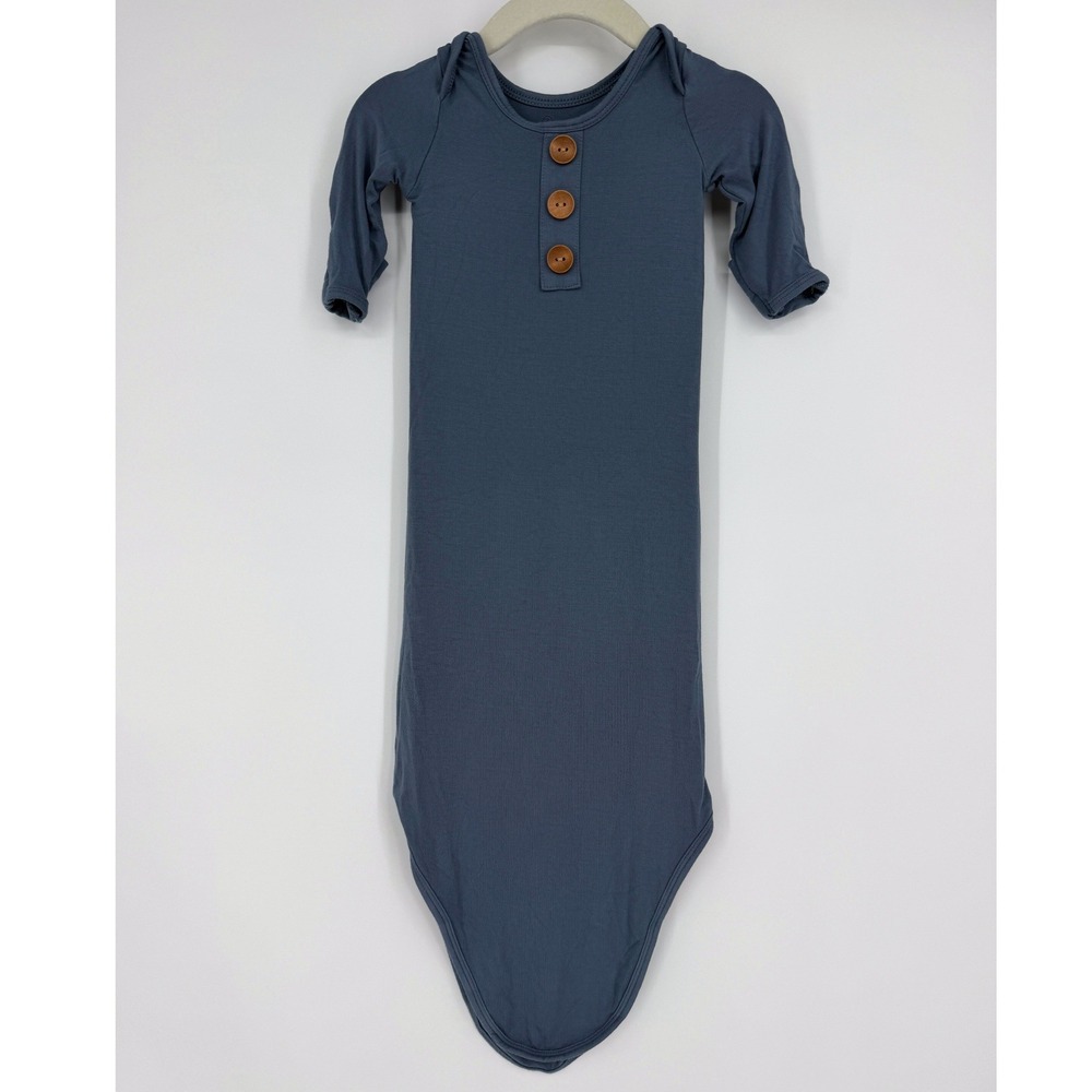 Caden Lane Blue Baby Knot Gown Bamboo 0-3 months